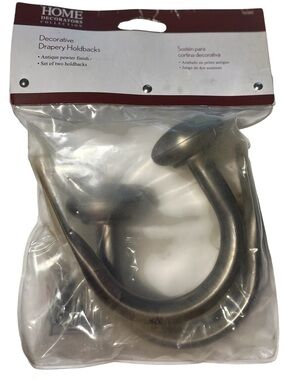 Home Decorators Collection Decorative Drapery Holdbacks Antique Pewter NWT